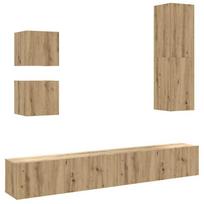 vidaXL 5 dalių sieninis televizoriaus spintelės komplektas Artisan Oak