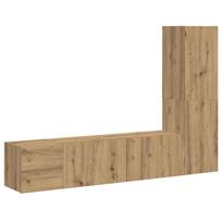 vidaXL 3 dalių sieninis televizoriaus spintelės komplektas Artisan Oak