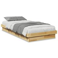 vidaXL lovos rėmas be čiužinio 75x190 cm ąžuolo masyvo