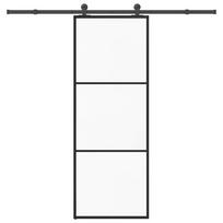vidaXL Stumdomos durys su įrangos rinkiniu, 76x205cm, ESG ir aliuminis