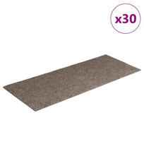 vidaXL Laiptų kilimėliai, lipnūs, 30 vnt., 60x25 cm, smėlio spalvos, stačiakampiai