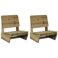 vidaXL sodo kėdės 2 vnt 60x64x70,5 cm impregnuotos medienos pušis