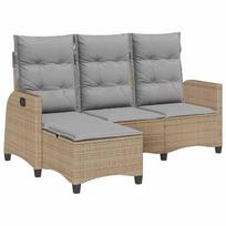 vidaXL Atlošiama sodo sofa su pagalvėlėmis L formos smėlio spalvos