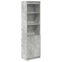 vidaXL Komoda, betono pilkos spalvos, 50x35x180 cm apdirbta mediena