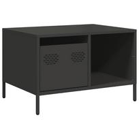 vidaXL kavos staliukas juodas 68,5x50x43,5 cm šaltai valcuotas plienas
