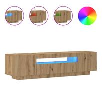 vidaXL televizoriaus spintelė su LED lemputėmis Artisian ąžuolas