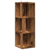 vidaXL Kampinė spintelė Sena mediena 33x33x100 cm Inžinierinė mediena