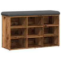 vidaXL batų suoliukas Old Wood 82x32x50 cm Inžinierinė mediena