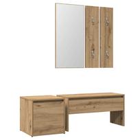 vidaXL prieškambario baldų komplektas Artisan Oak Engineered Wood