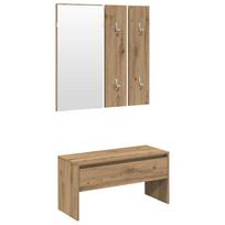 vidaXL prieškambario baldų komplektas Artisan Oak Engineered Wood