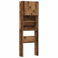 vidaXL Skalbimo mašinos spintelė Old Wood 64x24x190 cm Engineered Wood