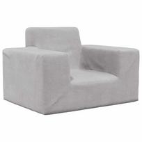 vidaXL Vaikiška sofa, šviesiai pilkos spalvos, minkštas pliušas