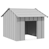 vidaXL šunų namelis su stogu 85x107x81 cm cinkuoto plieno
