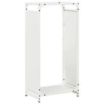 vidaXL Stovas malkoms, balta, 44x28x90 cm, šaltai valcuotas plienas