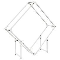 vidaXL Malkų stovas Baltas 100x25x100 cm Šaltai valcuotas plienas