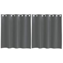 vidaXL Voile užuolaidos su įvorėmis, 2vnt., tamsiai pilkas, 140x140cm
