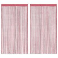 vidaXL Virvelinės užuolaidos, 2vnt., 140x250cm, rožinės spalvos