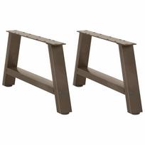 vidaXL Kavos staliuko kojelės, A formos, 2 vnt., 70x(30-31) cm, plienas