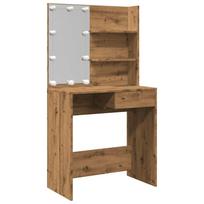 vidaXL tualetinis staliukas su LED Artisan ąžuolu 74,5x40x141 cm