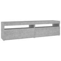 vidaXL Televizoriaus spintelės su LED, 2vnt., betono, 75x35x40cm