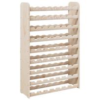 vidaXL Vyno butelių stovas, 72,5x25x111,5cm, pušies medienos masyvas
