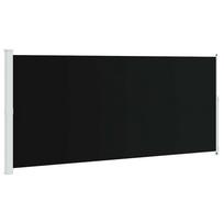 vidaXL Ištraukiama šoninė kiemo pertvara, juodos spalvos, 220x500cm