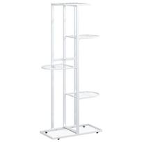 vidaXL Stovas augalams, 5 lentynos, baltas, 43x22x98cm, metalas
