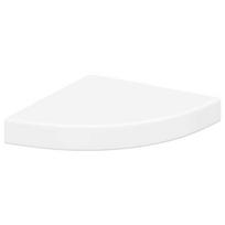 vidaXL Pakabinama kampinė lentyna, baltos spalvos, 25x25x3,8cm, MDF