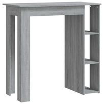 vidaXL Baro stalas su lentyna, pilkas ąžuolo, 102x50x103,5cm, MDP