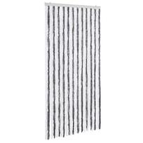 vidaXL Užuolaida nuo vabzdžių, pilka ir balta, 100x220 cm, šenilis