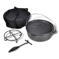 vidaXL Ketaus puodas Dutch Oven 5,6 l, su priedais