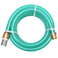 vidaXL Siurbimo žarna su žalvarinėmis jungtimis, 15 m 25 mm, žalia
