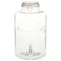 vidaXL Vandens dozatorius XXL, su čiaupu, 8L, skaidrus stiklas