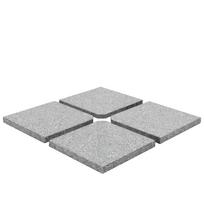 vidaXL Svoriai skėčiui, 4vnt., pilki, granitas, 100 kg, kvad. formos