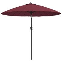 vidaXL Lauko skėtis nuo saulės su aliuminio stulpu, raudonas, 270cm