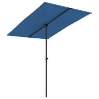 vidaXL Sodo skėtis nuo saulės su aliuminio stulpu, mėlynas, 2x1,5m