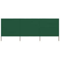 vidaXL Uždanga nuo vėjo, 3 plokštės, žalia, 400x160cm, audinys