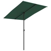 vidaXL Sodo skėtis nuo saulės su aliuminio stulpu, žalias, 2x1,5m