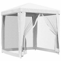 vidaXL Proginė palapinė su 4 tinklinėmis sienomis, balta, 2x2m