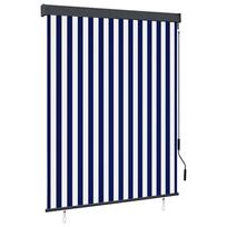 vidaXL Lauko roletas, baltos ir mėlynos spalvų, 140x250cm