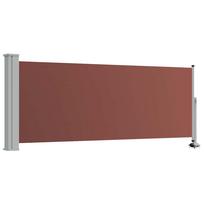 vidaXL Ištraukiama šoninė kiemo pertvara, rudos spalvos, 100x300cm
