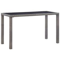 vidaXL Sodo stalas, antracito spalvos, 123x60x74cm, poliratanas