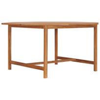 vidaXL Sodo stalas, 150x150x75cm, tikmedžio medienos masyvas
