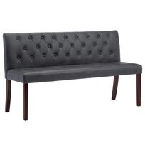 vidaXL Suoliukas, pilkos spalvos, 148,5cm, dirbtinė versta oda