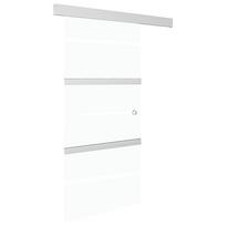 vidaXL Stumdomos durys su stabdikliais, 90x205cm, stiklas ir aliuminis