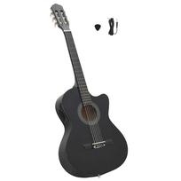 vidaXL Klasikinė gitara su ekvalaizeriu, juodos spalvos, 6 stygos
