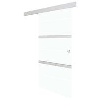 vidaXL Stumdomos durys su stabdikliais, 76x205cm, stiklas ir aliuminis