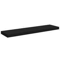 vidaXL Pakabinama sieninė lentyna, juodos spalvos, 90x23,5x3,8cm, MDF