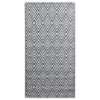 vidaXL Lauko kilimas, ARAKIL baltos ir juodos spalvos, 160x230cm, PP