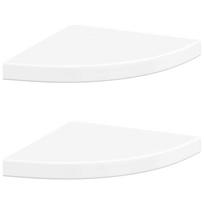 vidaXL Pakabinamos kampinės lentynos, 2vnt., baltos, 35x35x3,8cm, MDF